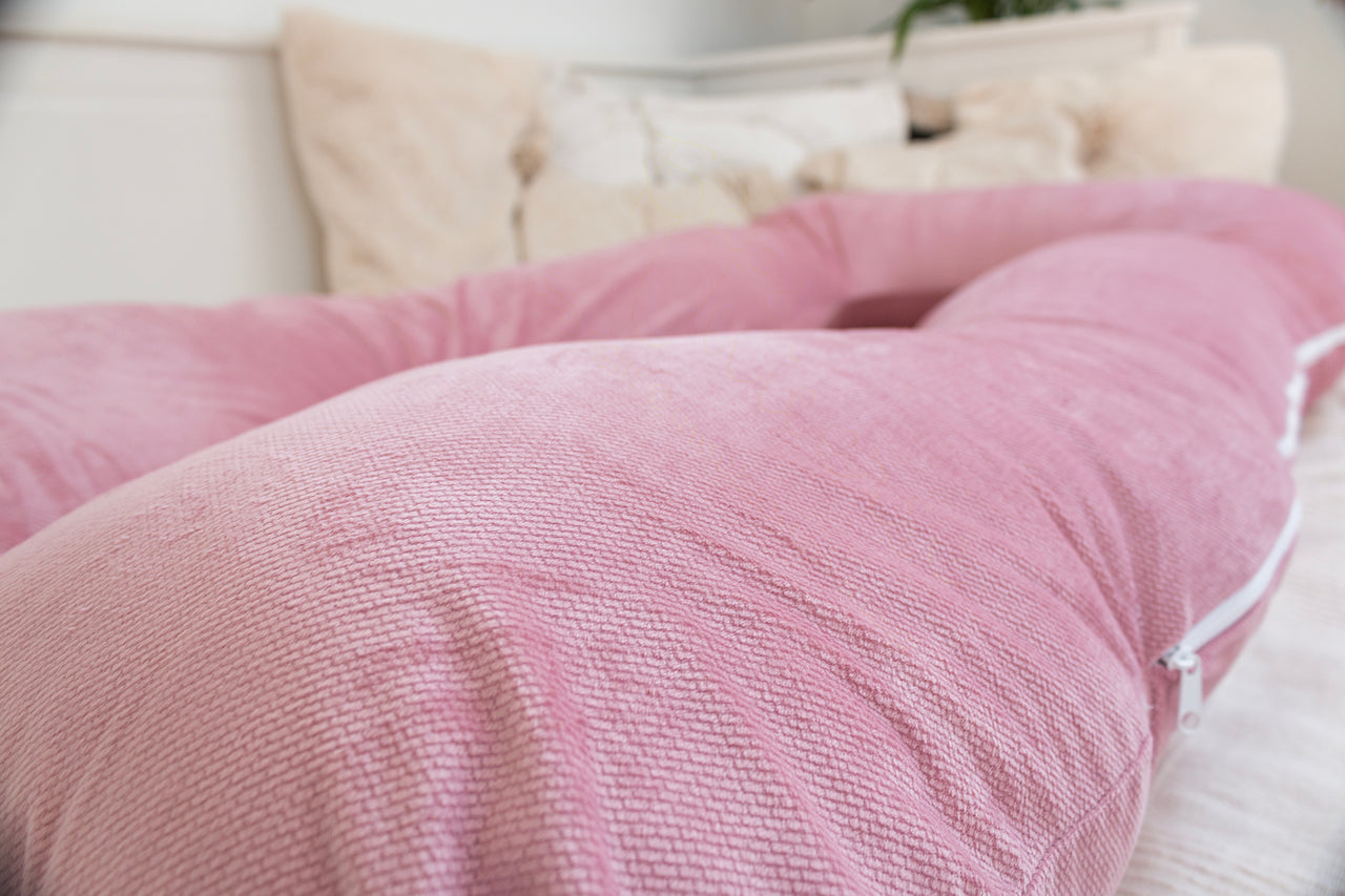 Pink U Shaped Pregnancy Pillow Full Body