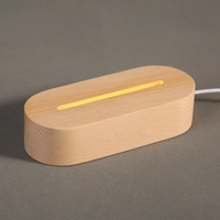 Thumbnail for Wood Table Lamp with Message Board