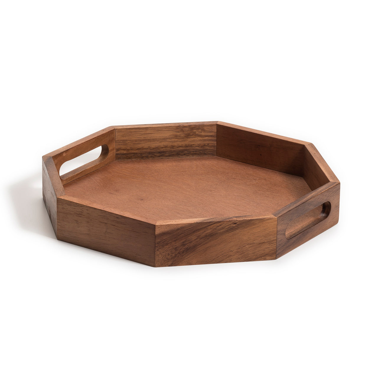 Octagon Wood Serving Tray 15"