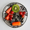 Black Velvet Gilded Glass Plates