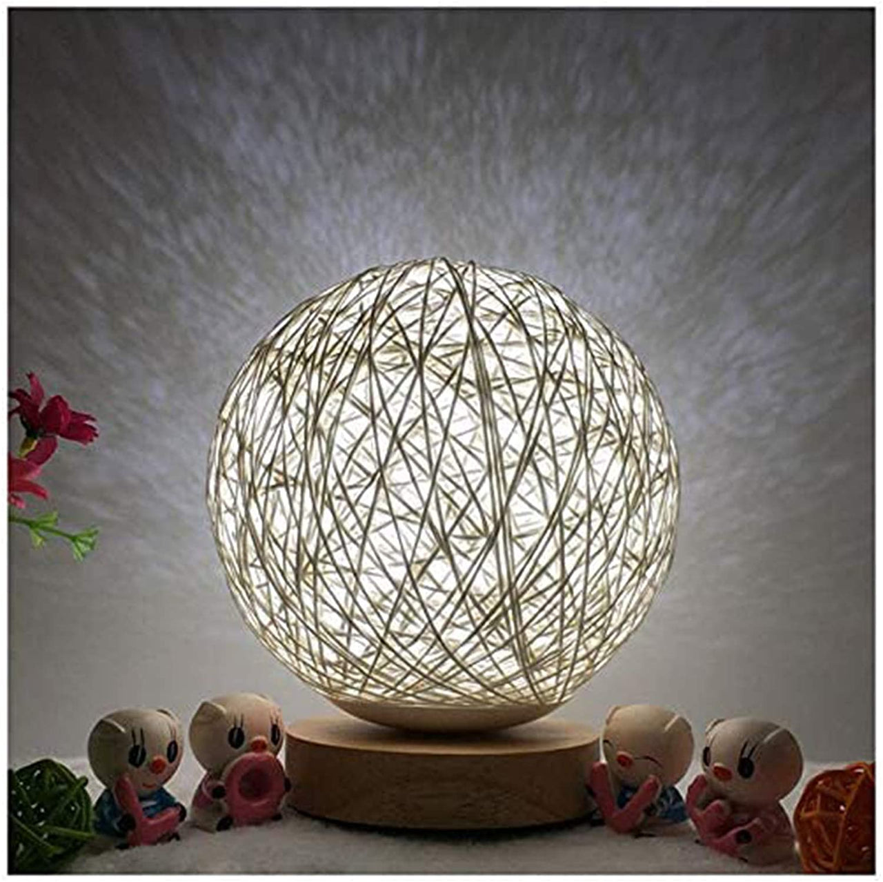 Decorative Bedside Moon Lamp USB Charger