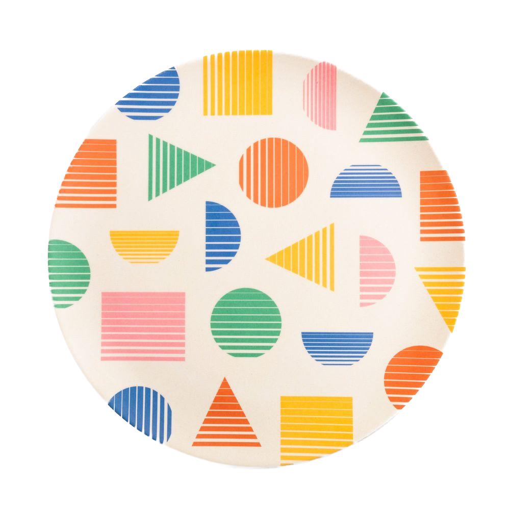 4pc Bamboo Plate Set