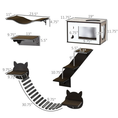 Cat Shelves With Ergonomically Curved Platform