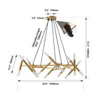 Thumbnail for Golden Modern Chandelier Light Fixture