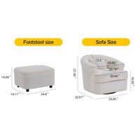 Thumbnail for Swivel Chair With Ottoman
