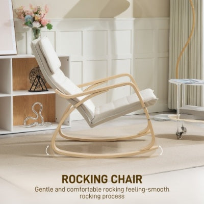 Upholstered Lounge Chair Recliner With High Back And Headrest