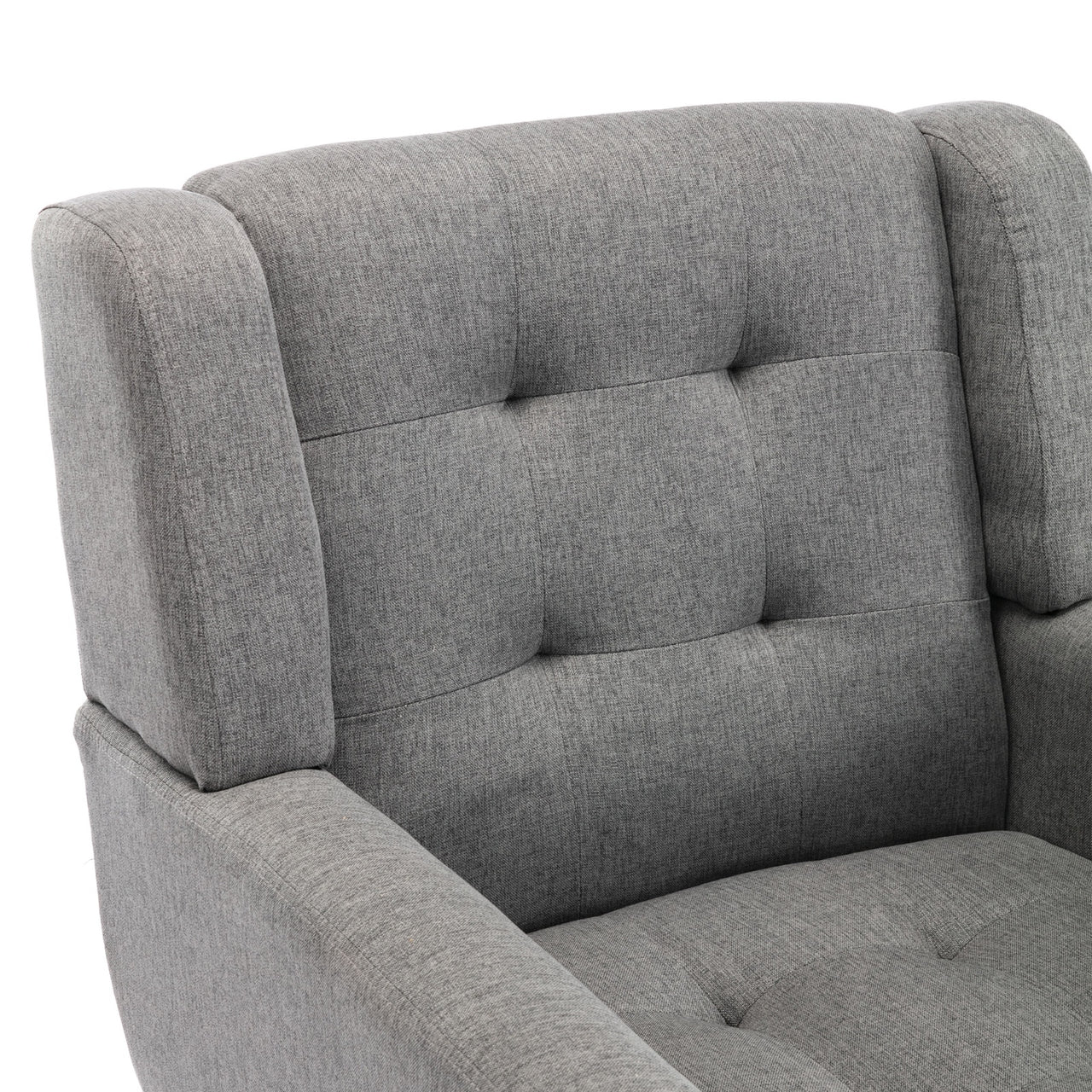 Modern Soft Linen Ergonomic Accent Chair