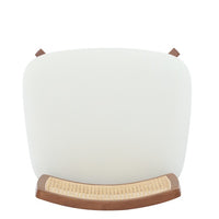 Thumbnail for Set Of 2 Modern Beige Lounge Chair With Woven Backrest, Sturdy Wooden Frame, Minimalist And Elegant Accent Seating For Living Room, Bedroom, Or Office