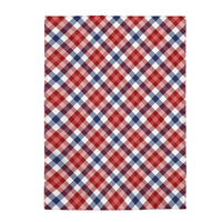 Thumbnail for Red and Blue Plaid Plush Blanket Throw