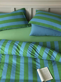 Thumbnail for Dopamine Stripe Cotton Queen Size Duvet Cover Set With Pillowcases