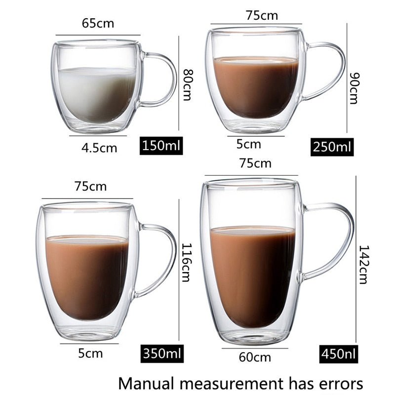 Double Wall High Borosilicate Glass Mug - Casatrail.com