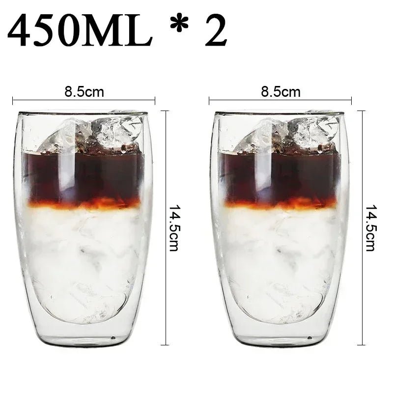 Double Wall High Borosilicate Glass Mug Set - Casatrail.com