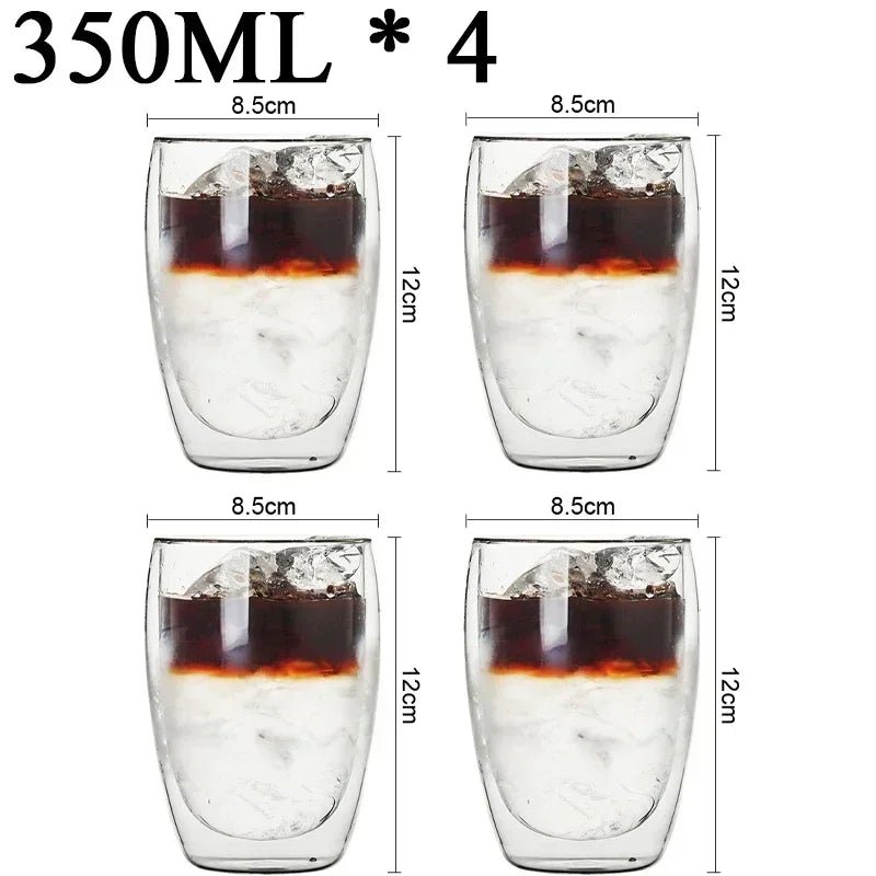 Double Wall High Borosilicate Glass Mug Set - Casatrail.com