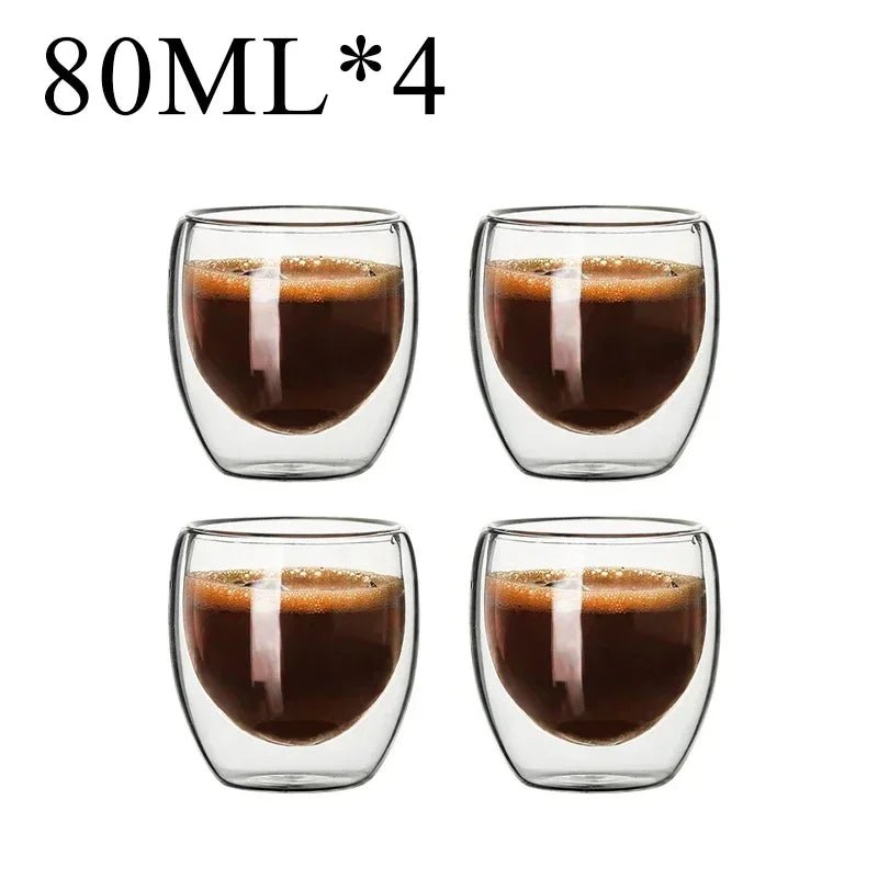 Double Wall High Borosilicate Glass Mug Set - Casatrail.com