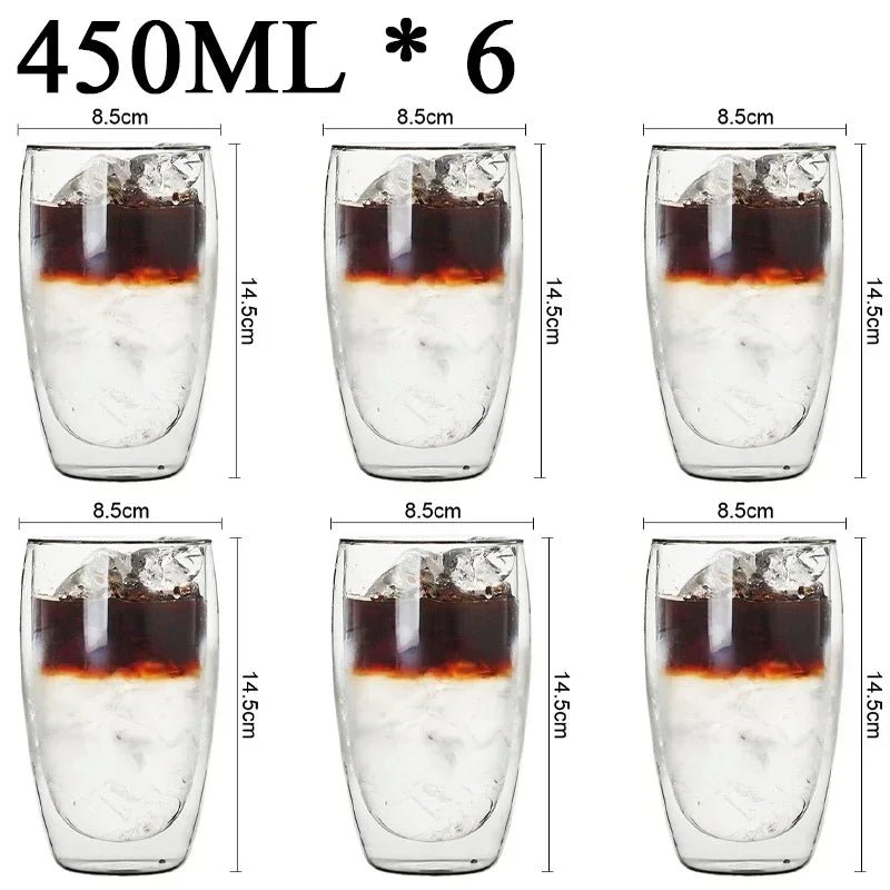 Double Wall High Borosilicate Glass Mug Set - Casatrail.com