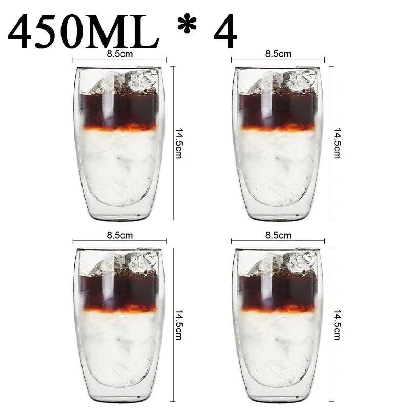 Double Wall High Borosilicate Glass Mug Set - Casatrail.com