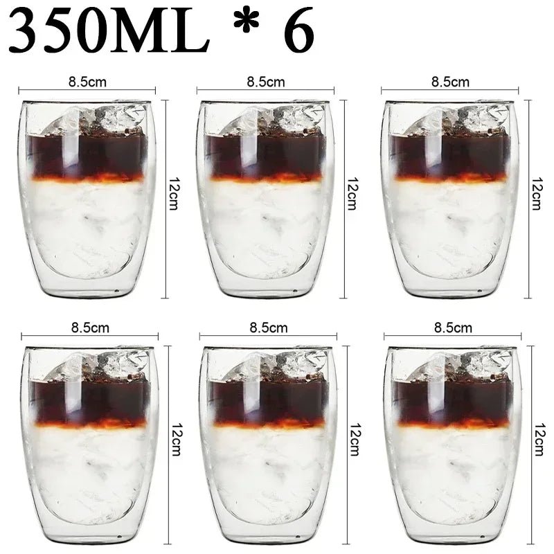 Double Wall High Borosilicate Glass Mug Set - Casatrail.com