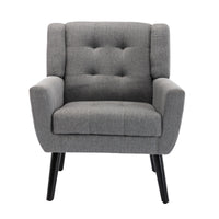 Thumbnail for Modern Soft Linen Ergonomic Accent Chair