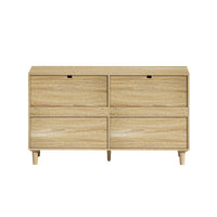 Thumbnail for Rattan 6 Drawer Dresser with Metal Handle & Wood Legs