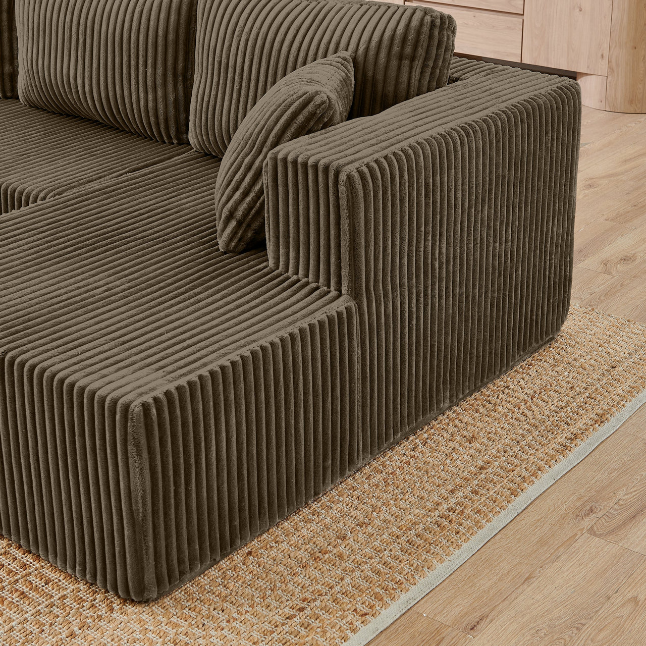 Modern Minimalist U Shape Modular Sectional Sofa