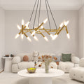 Golden Modern Chandelier Light Fixture