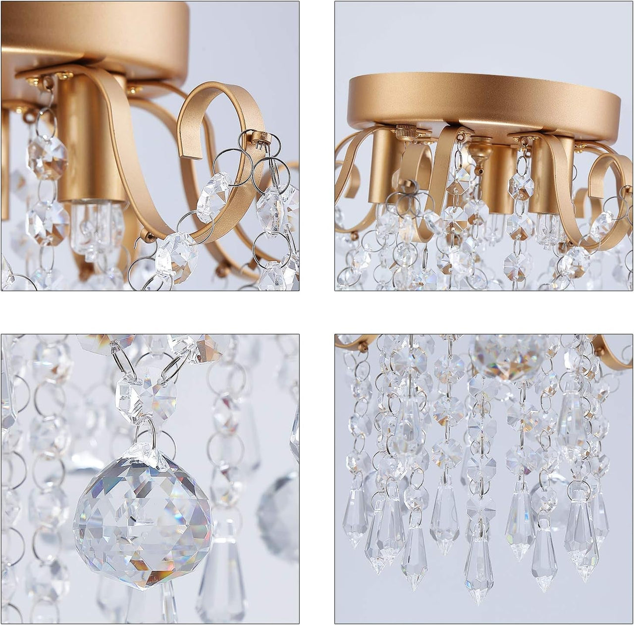 Small Gold Crystal Chandelier