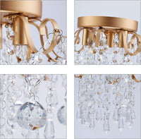 Thumbnail for Small Gold Crystal Chandelier