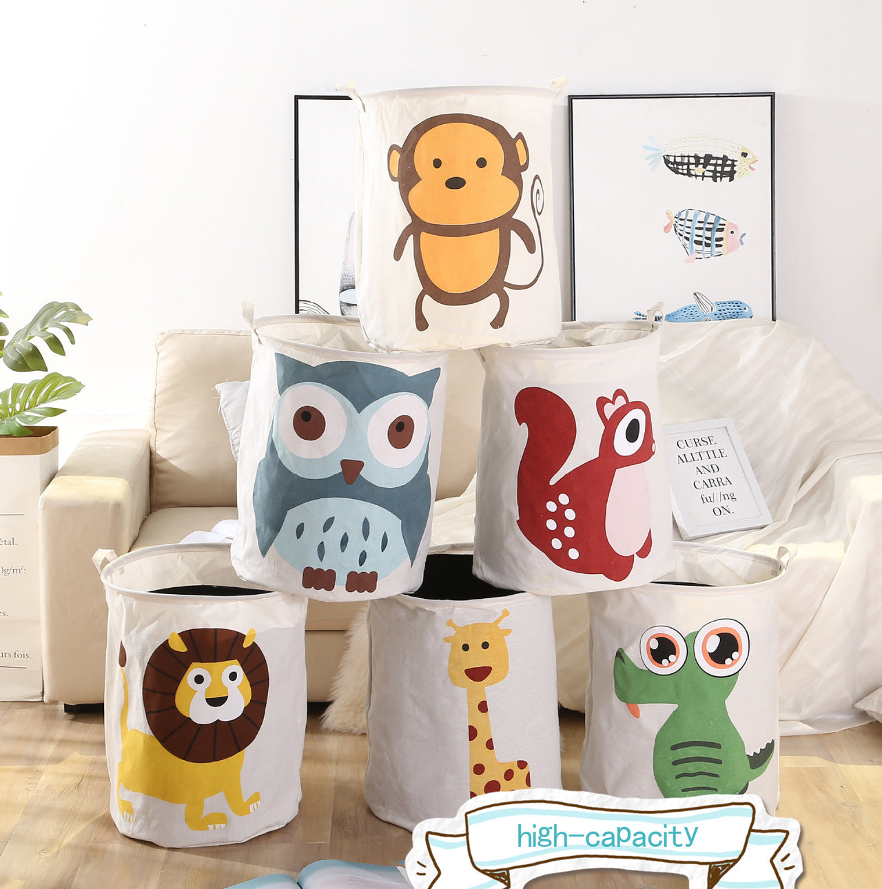 Fashion Cartoon Toy Storage Basket