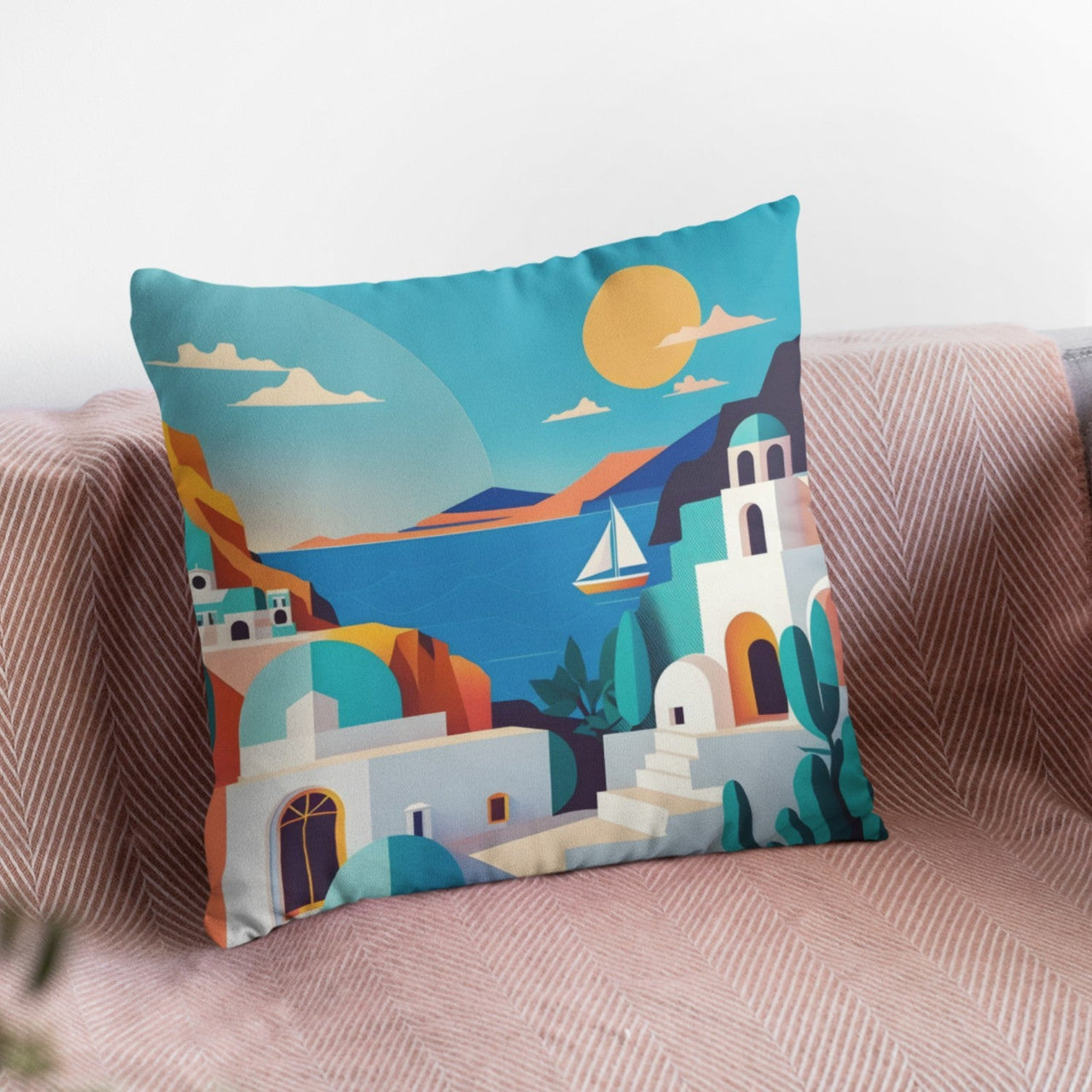 Greece Pattern Decorative Cushion Cover