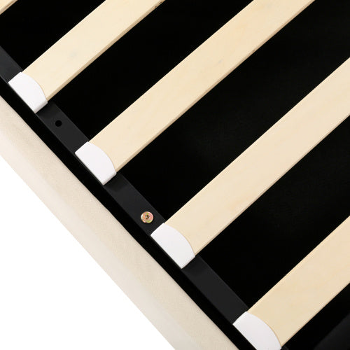 Functional Bed With Slatted Frame And Storage