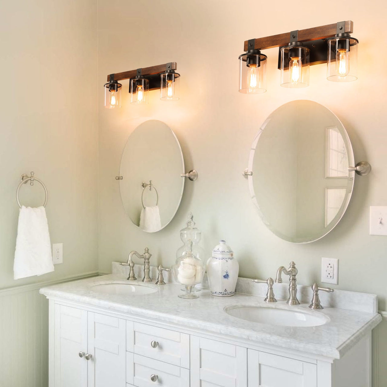 3-Lights Farmhouse Vanity Lights Fixture