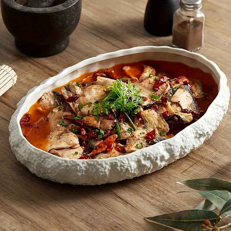 Luxury Textured Ceramic Seafood Platter