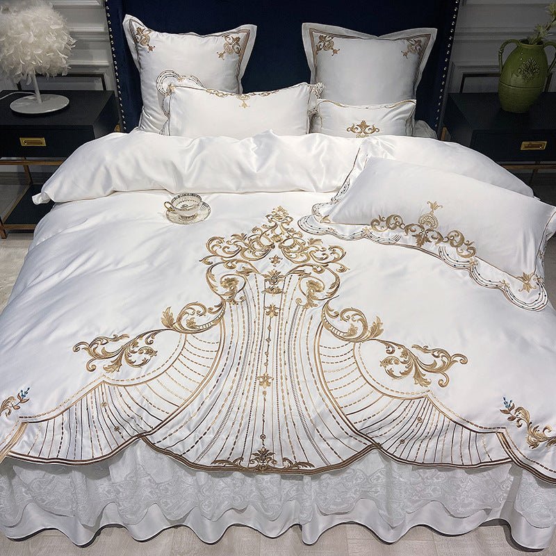 European Style Four - Piece Bed Skirt Set - Casatrail.com