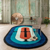 Thumbnail for European Style Simple Oval Rug - Casatrail.com
