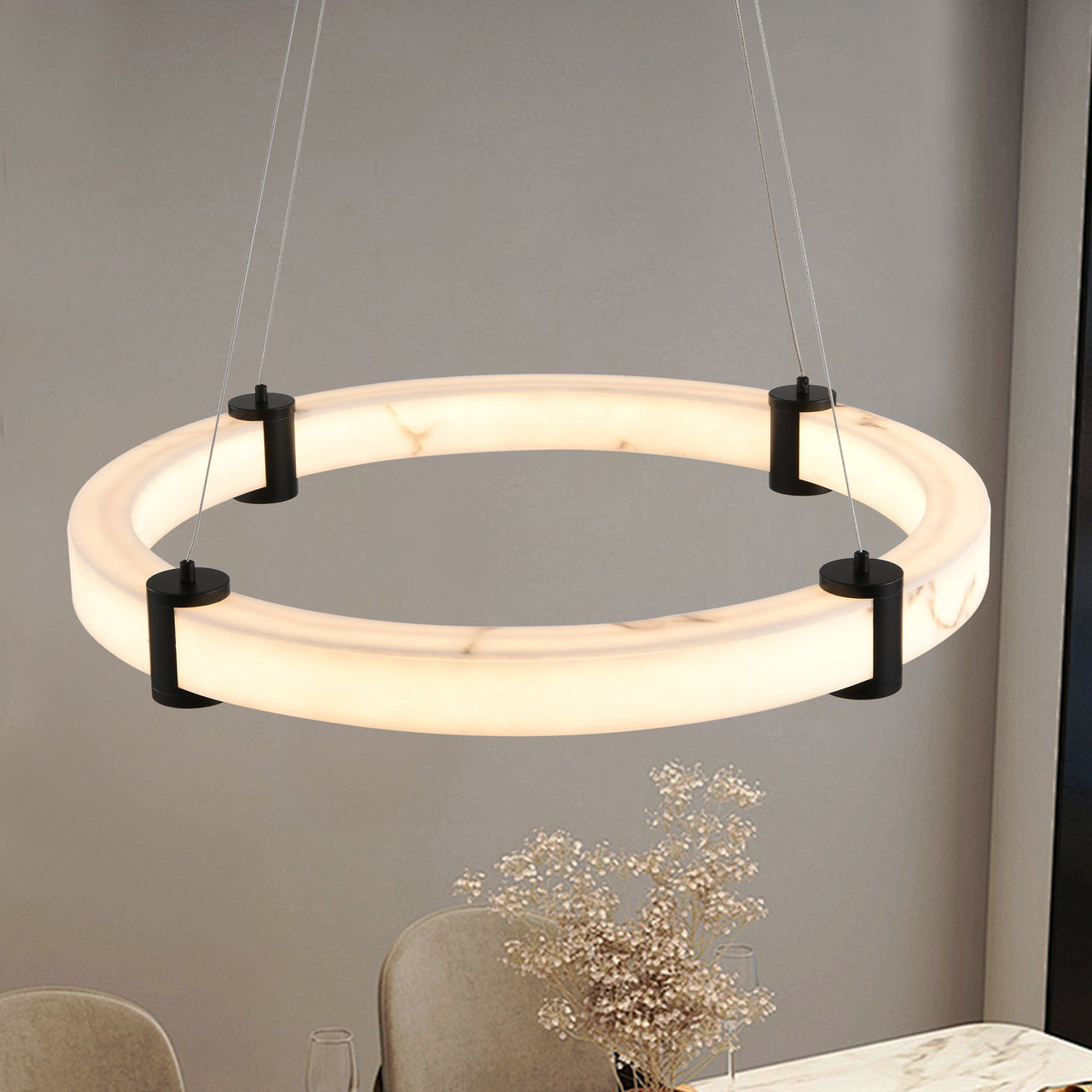 Modern LED Light Round Hanging Chandelier