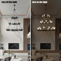 Thumbnail for Light Metal Ring Chandelier