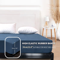 Thumbnail for Blue Waterproof Soft Brushed Fitted Sheet