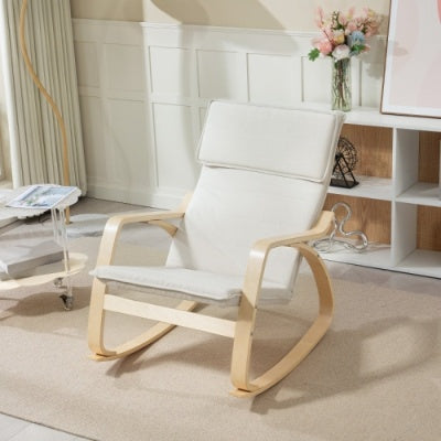 Upholstered Lounge Chair Recliner With High Back And Headrest
