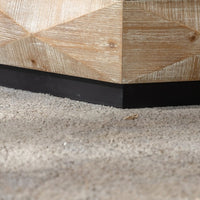 Thumbnail for Retro Style Wood Center Table With Three-Dimensional Embossed Pattern