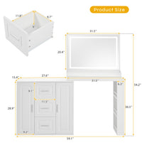 Thumbnail for Dressing Table With 3 Drawers And 2 Cabinets