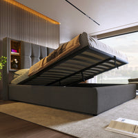 Thumbnail for Upholstered Double Bed With Wireless Charging