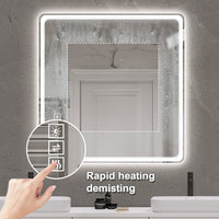 Thumbnail for 40x32 Inch LED Bathroom Mirror Vanity Mirrors with Front Lights Wall