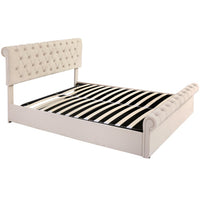Thumbnail for Functional Bed With Slatted Frame And Storage