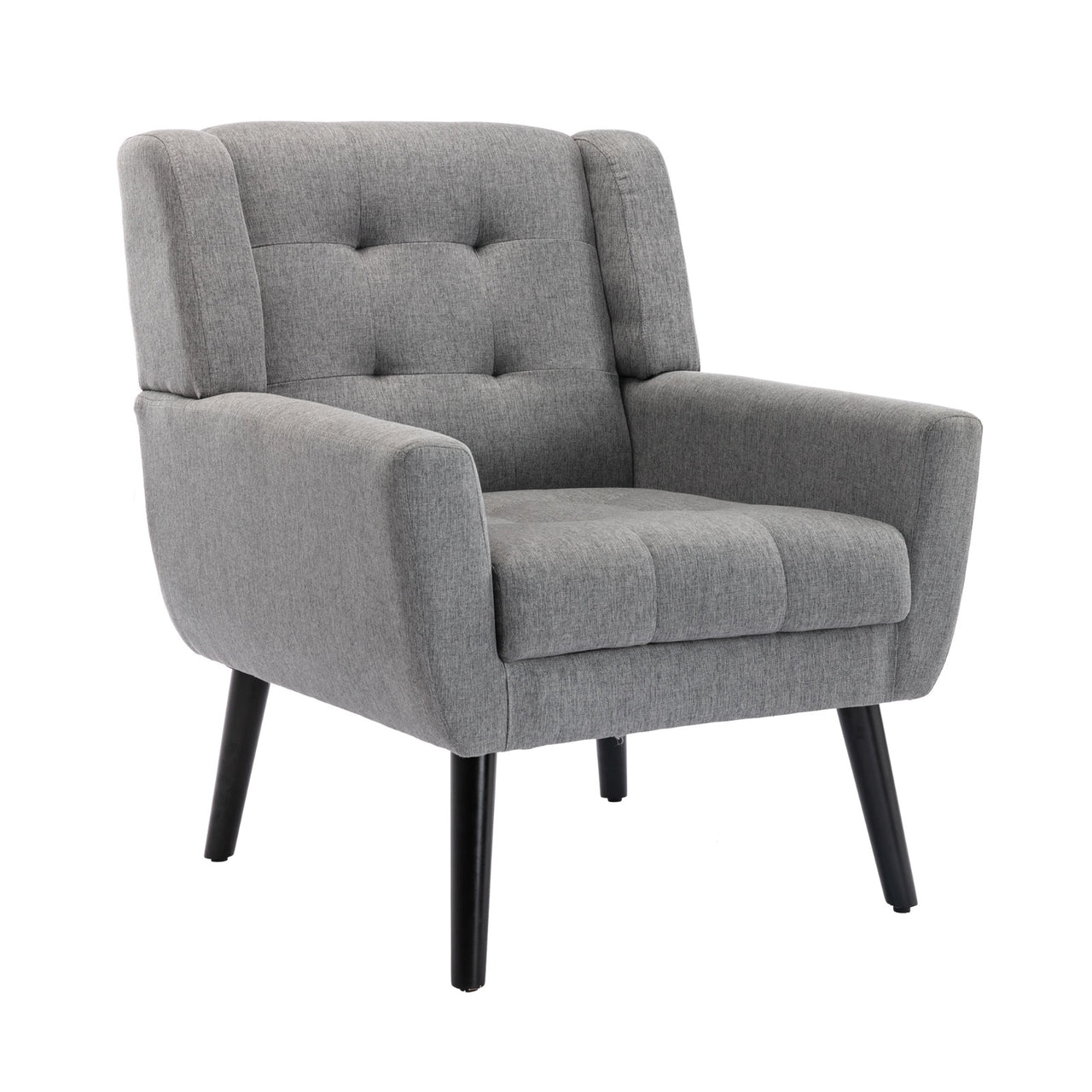Modern Soft Linen Ergonomic Accent Chair