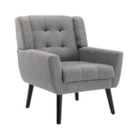 Thumbnail for Modern Soft Linen Ergonomic Accent Chair