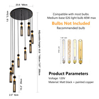 Thumbnail for Modern Industrial Multi-Light Pendant Chandelier