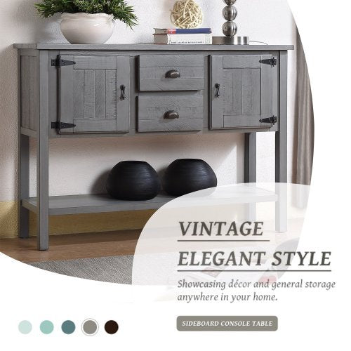 Solid Wood Sideboard Console Table