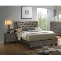 Thumbnail for Contemporary 1pc Nightstand Two Tone Antique Gray Bedroom Furniture Nightstand