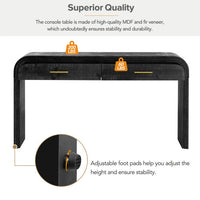 Thumbnail for Unique Retro Silhouette Console Table with Two Top Drawers