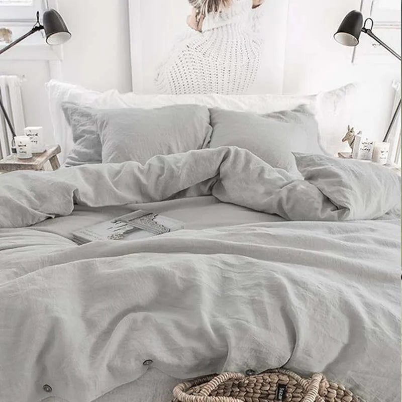 French Linen Duvet Cover Soft Quilt Comforter Cover - Casatrail.com